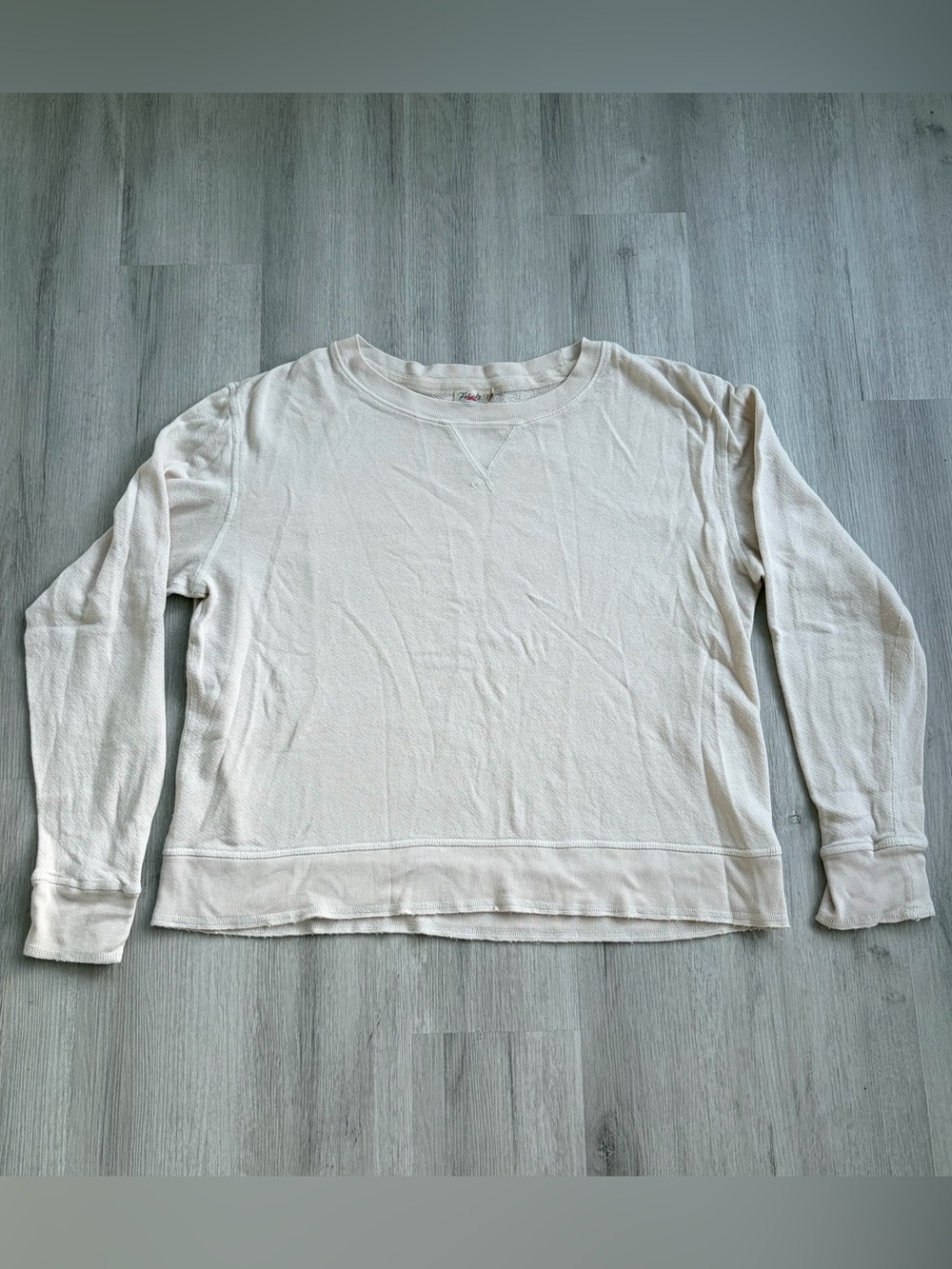 Faherty Off-White Waffle Knit Crewneck Sweater Large